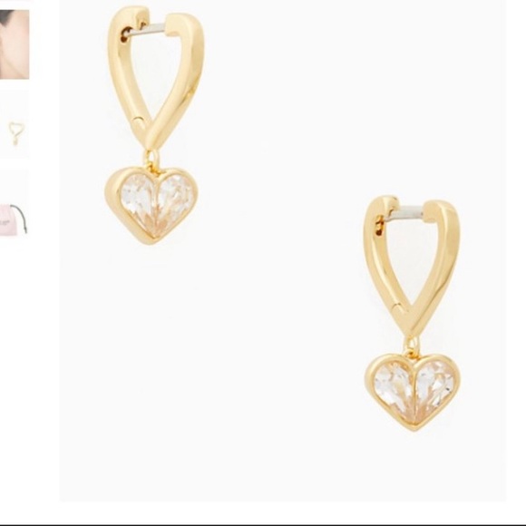 kate spade rock solid stone heart huggies NWT - Picture 2 of 4